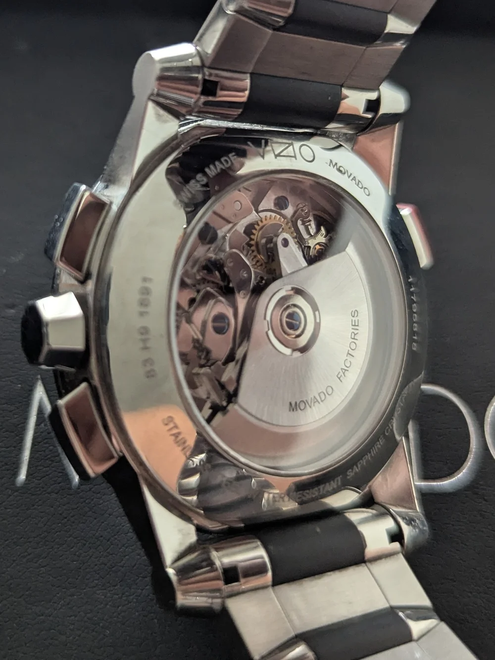 Movado Watch Mens Automatic RED LABEL VIZIO $5995